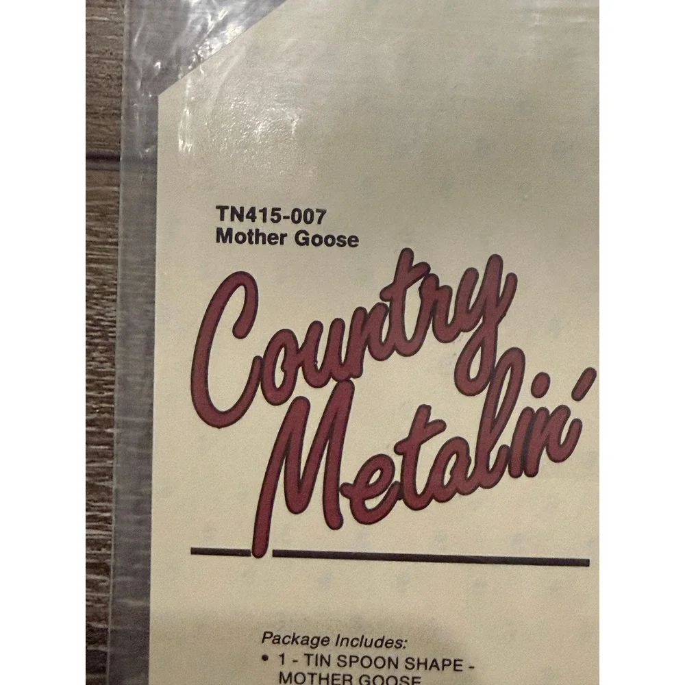 Vintage Country Metalin' Tin Spoon Craft Kits Goose & Mother Goose Set NOS